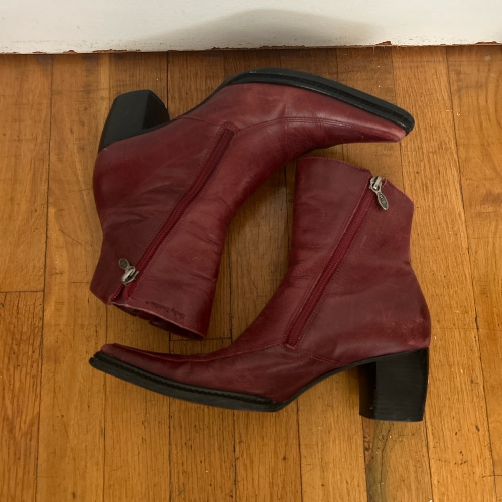 Harley-Davidson Burgundy Ankle Boots size 7.5 vintage